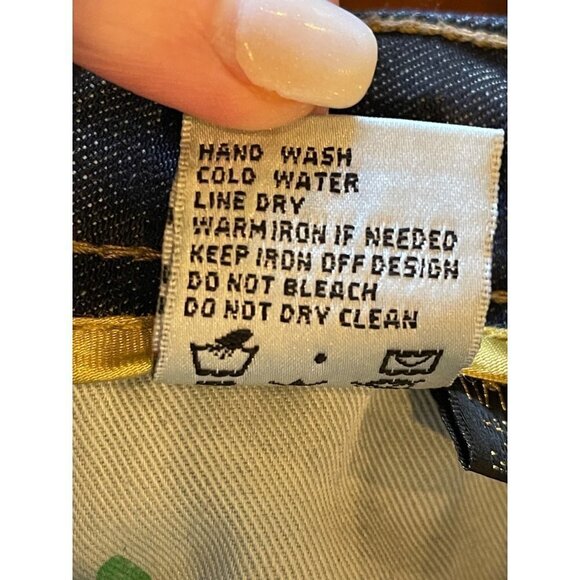 Coogi Blue Medium Wash Distressed Rhinestone Accent Straight Leg Jeans 11/12 - Picture 11 of 12